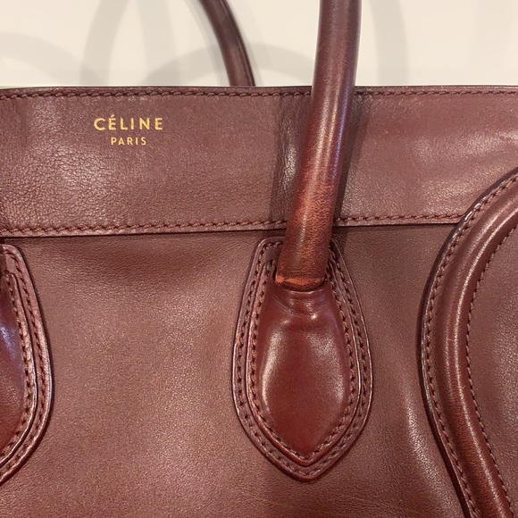 Burgundy Celine bag - Picture 4 of 5